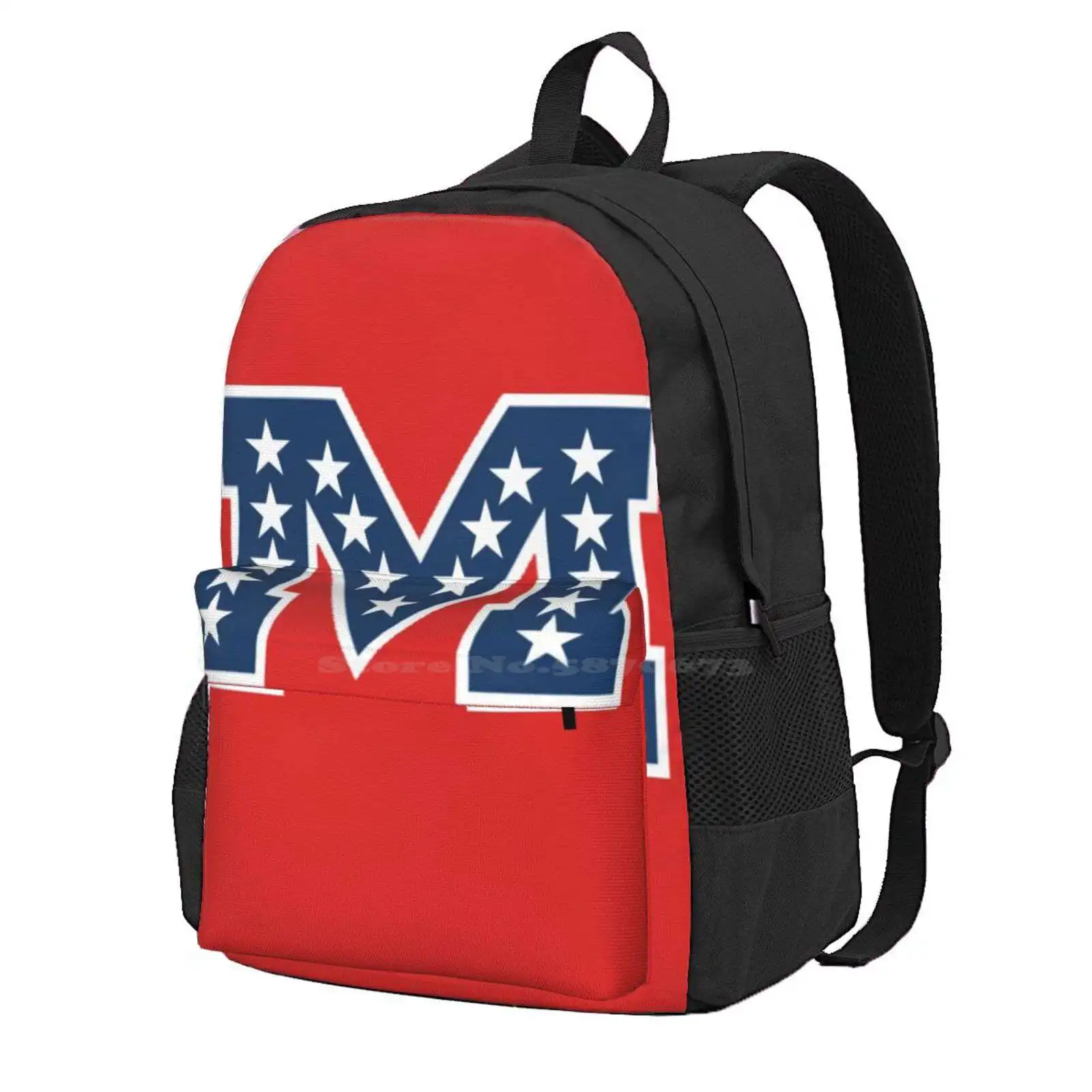 Battle M Hot Sale Schoolbag Backpack Fashion Bags Ole Miss University Of Mississippi Oxford Fly Your State Flag Colonel Reb