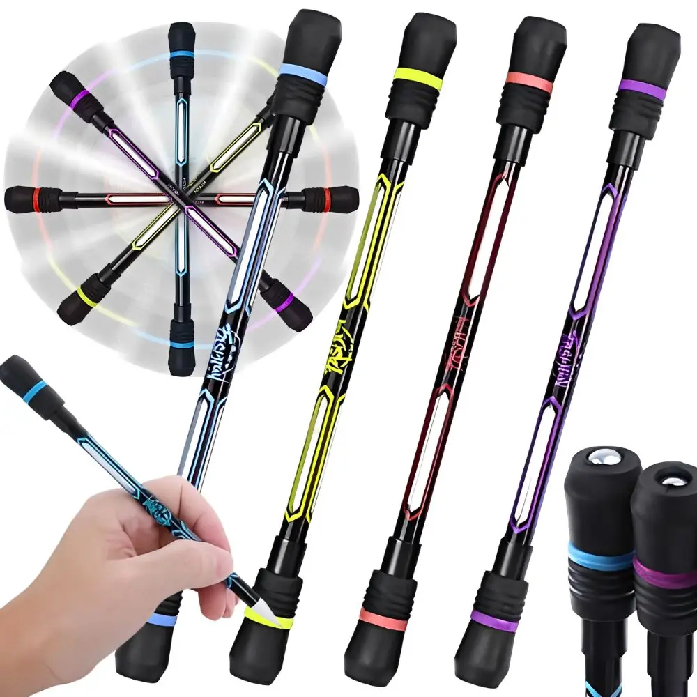 

12pcs 0.5mm Rotatable Pen Random Color Anti-slip Coating Hand-rotating Writing Tool Creative Gift Stress Relief Supplies YMY