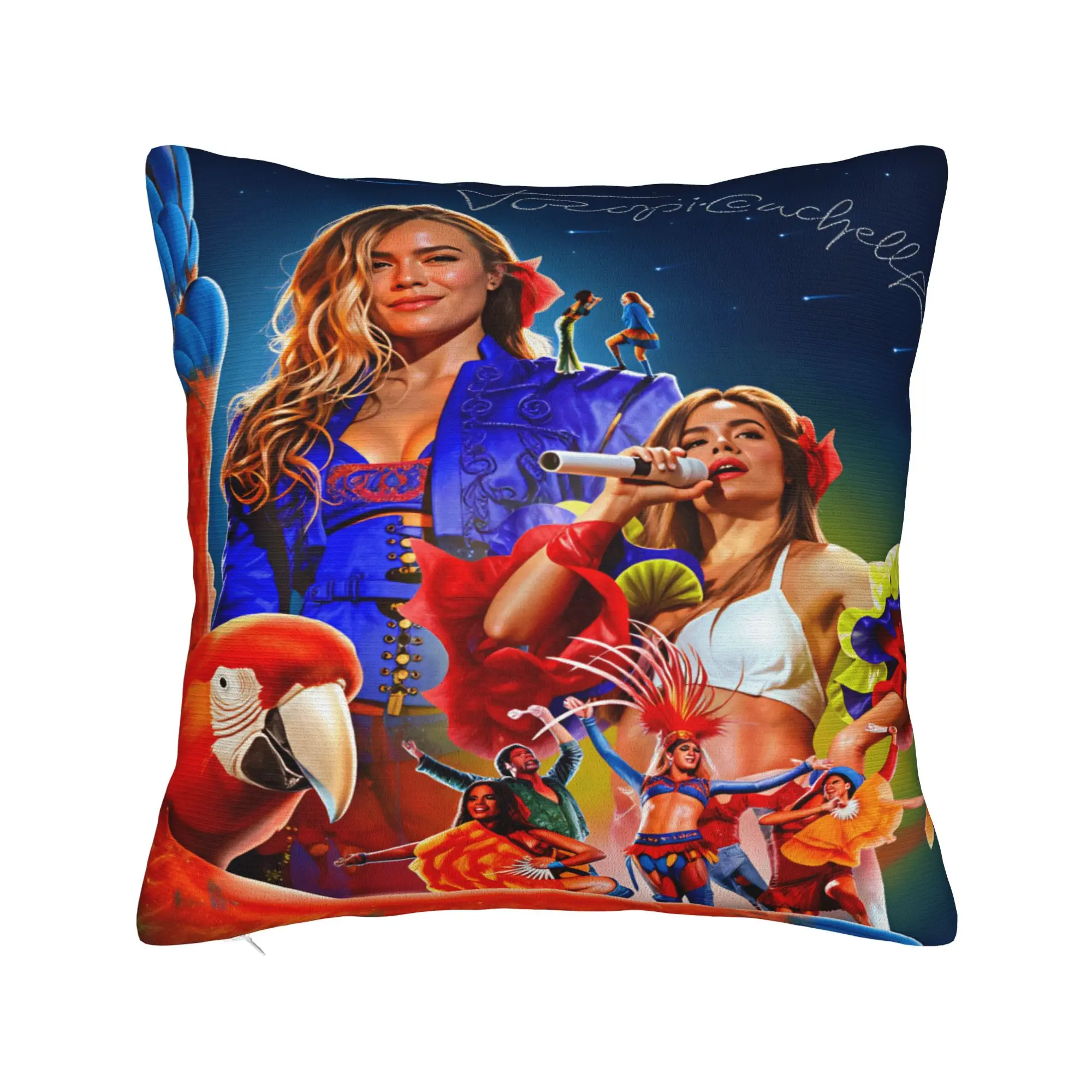 Pillow Cover Karols G Tropicoqueta Tour 2026  Morden Pillow Case For Living Room Sofa Pillowcases
