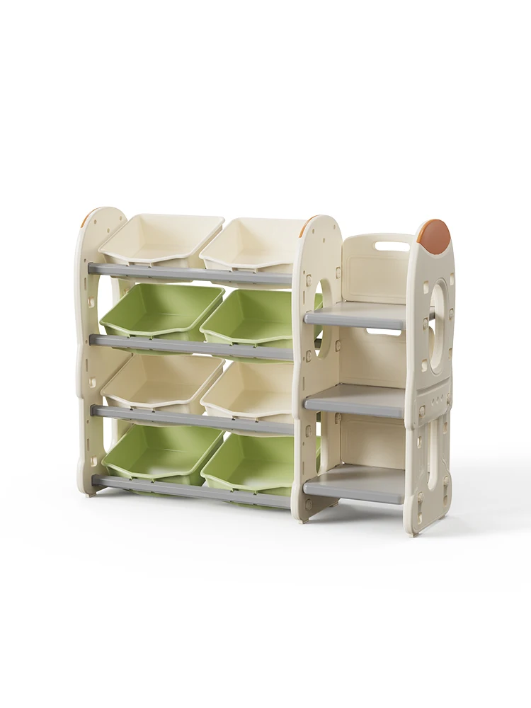 

Large Capacity Bookshelf Baby Storage Rack Children's Plastic Room Furniture Toy Cabinet