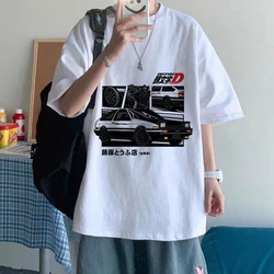 Japanese Anime Cartoon Gothic Redsuns EU Size Top Initial D T-Shirt Men Graphic Tee Shirt AE86 Funny Harajuku Manga T Shirt Male