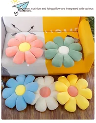 Cute Daisy Pillow Stuffed Flower Toy Doll Super Soft Seat Cushion on The Sofa Tatami Floor Pillows Kids Girls Gifts Home Decor