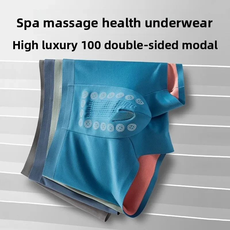 Baru 100D Dua Sisi Modal Pinggang Tengah Pakaian Dalam Mulus Celana Boxer Pria Celana Dalam 7A Antibakteri Anti Bau