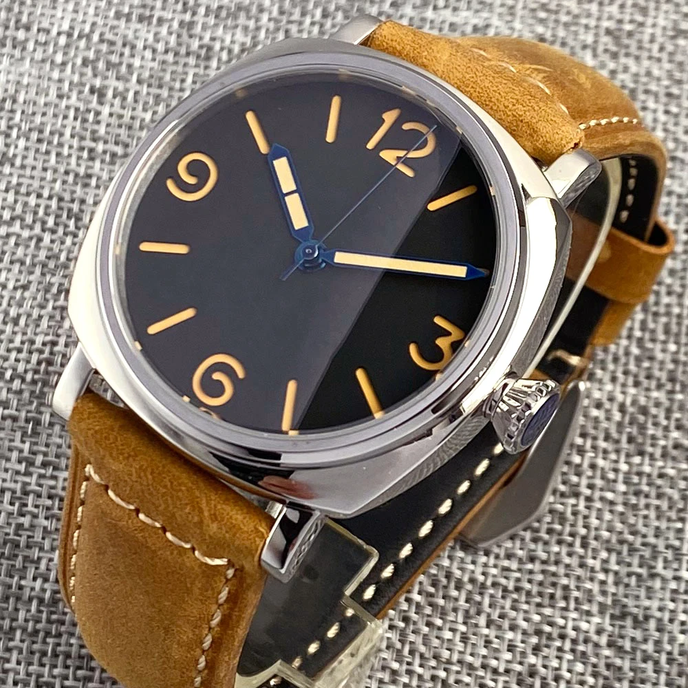 Montre mécanique californienne carrée pour homme, montre-bracelet étanche, cadran sandwich, verre saphir AR, S NH35 PT5000, 200m, 42mm
