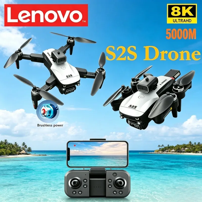

Дрон Lenovo S2S 8K GPS с двойной камерой, всенаправленным обходом препятствий, бесщеточный квадрокоптер для аэрофотосъемки, игрушка