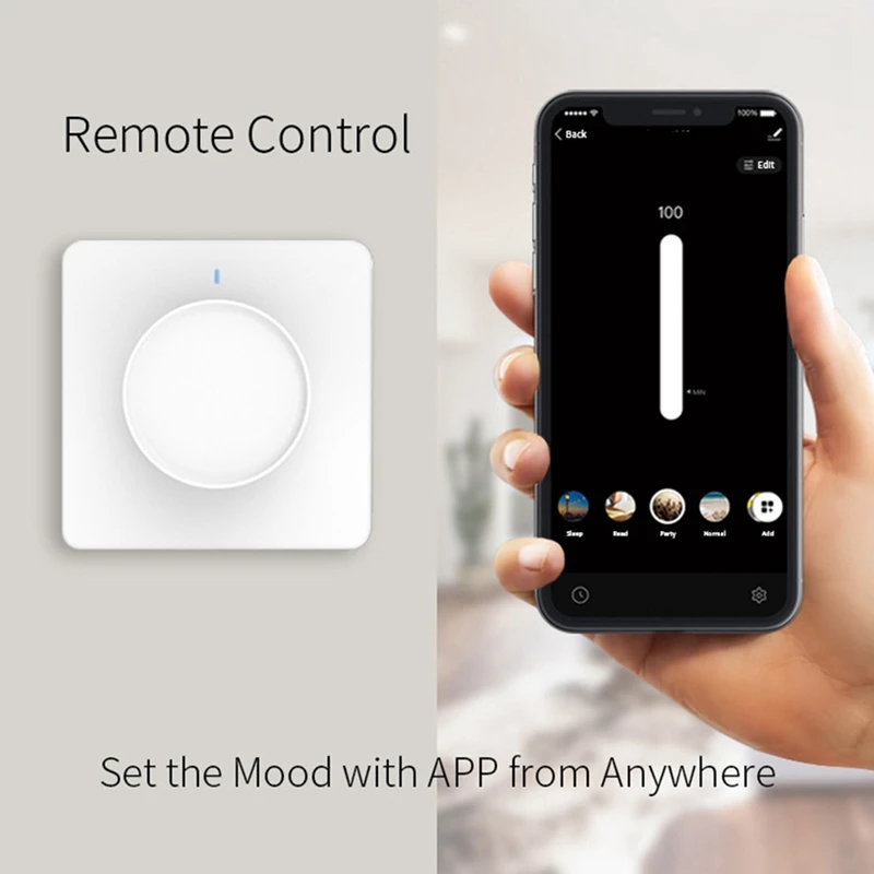 ABDJ-Tuya Smart Dimmer Interruttore della luce Pannello dimmer Interruttore intelligente da parete 220-240V Funziona con l'APP Alexa Google Home