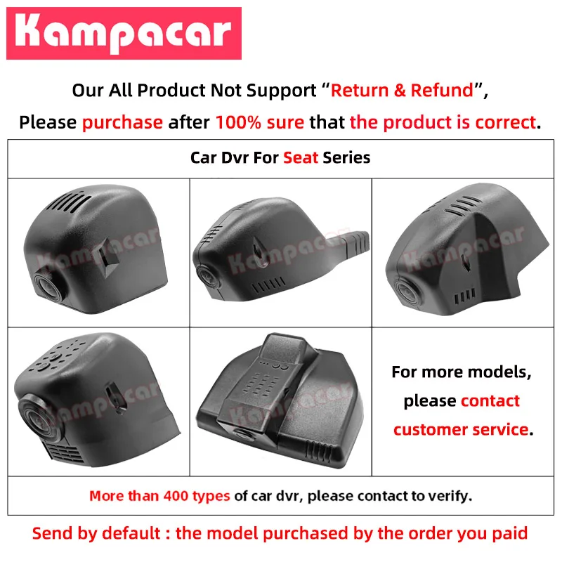 ST13 Plug and Play 1K 2K 4K Dash Cam Car Dvr Camera for Seat 60mm Ibiza Toledo Arona Cupra Ateca Leon ST 5F (5F8) FR 2016-2024 view 4