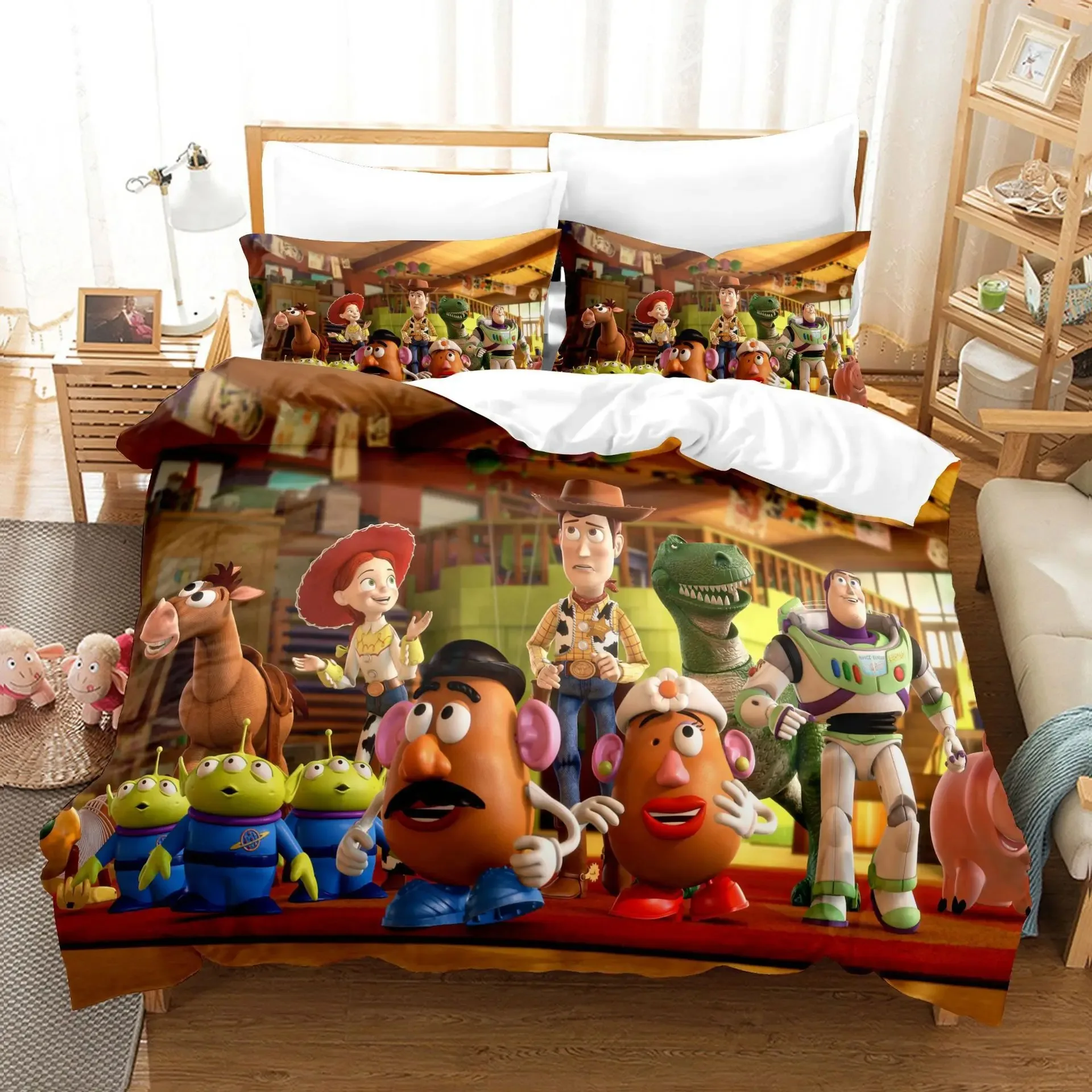 Toy Story Buzz Lightyear Bedding Set Bed cover universal,suitable for children and adults 3-piece modern 3d printed