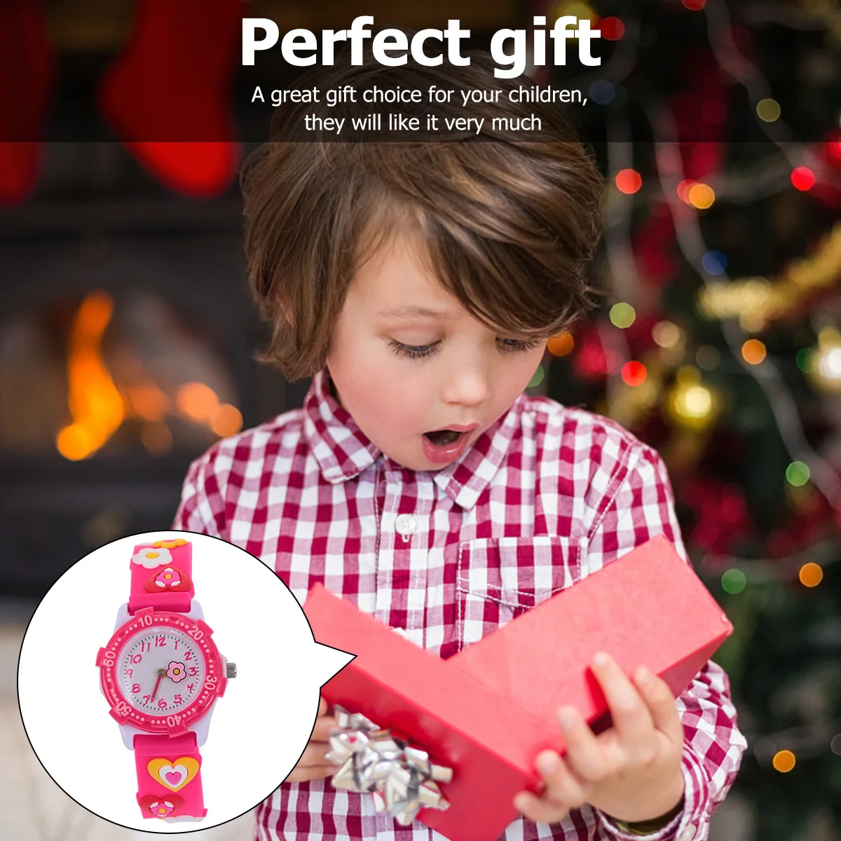 Kids Cartoon Flower Wristwatch Durable Adjustable Strap Waterproof Children Watch Casual School Gift Kids Watch