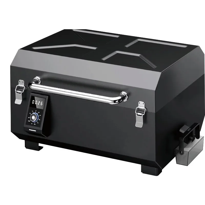 New Design and Trend  Multifunctional 8 In 1 Outdoor BBQ Grills Iron Powder Coating Wood Pellet Barbecue Grill