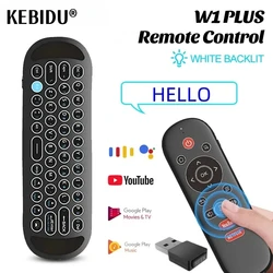 W1 PLUS Air Mouse Remote Control 2.4G RF Wireless Mini Keyboard Smart Gyroscope Keyboard Sense Anti-loss IR for Android TV Box