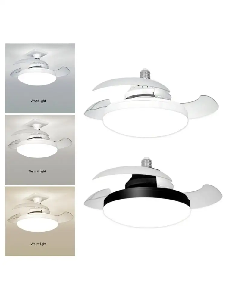  E27 Socket Ceiling Fan Light with LED Light Ceiling Fan Lamp 48W Ceiling Light