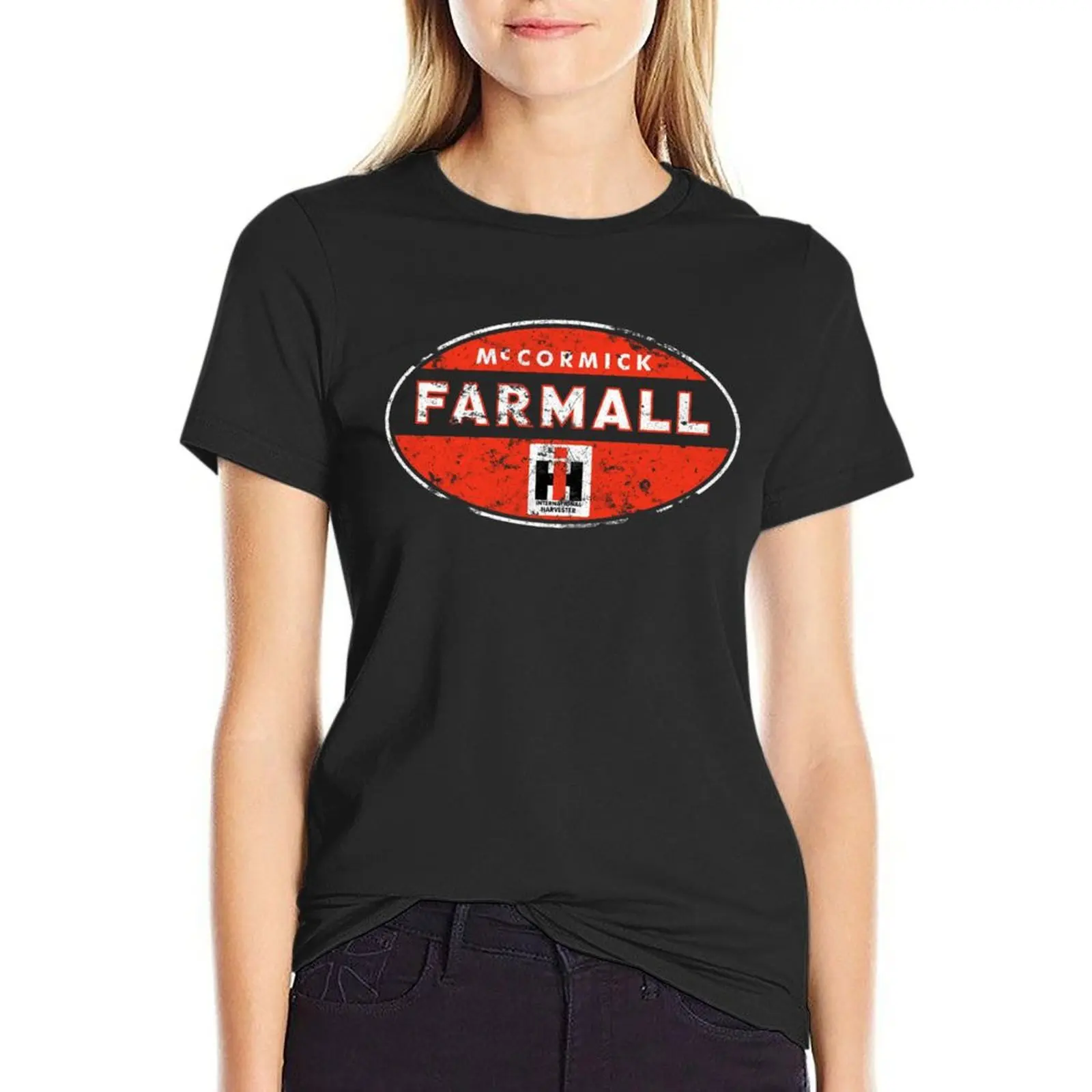 Farmall Tractor T-Shirt summer top Blouse anime blanks fashion woman blouse 2024