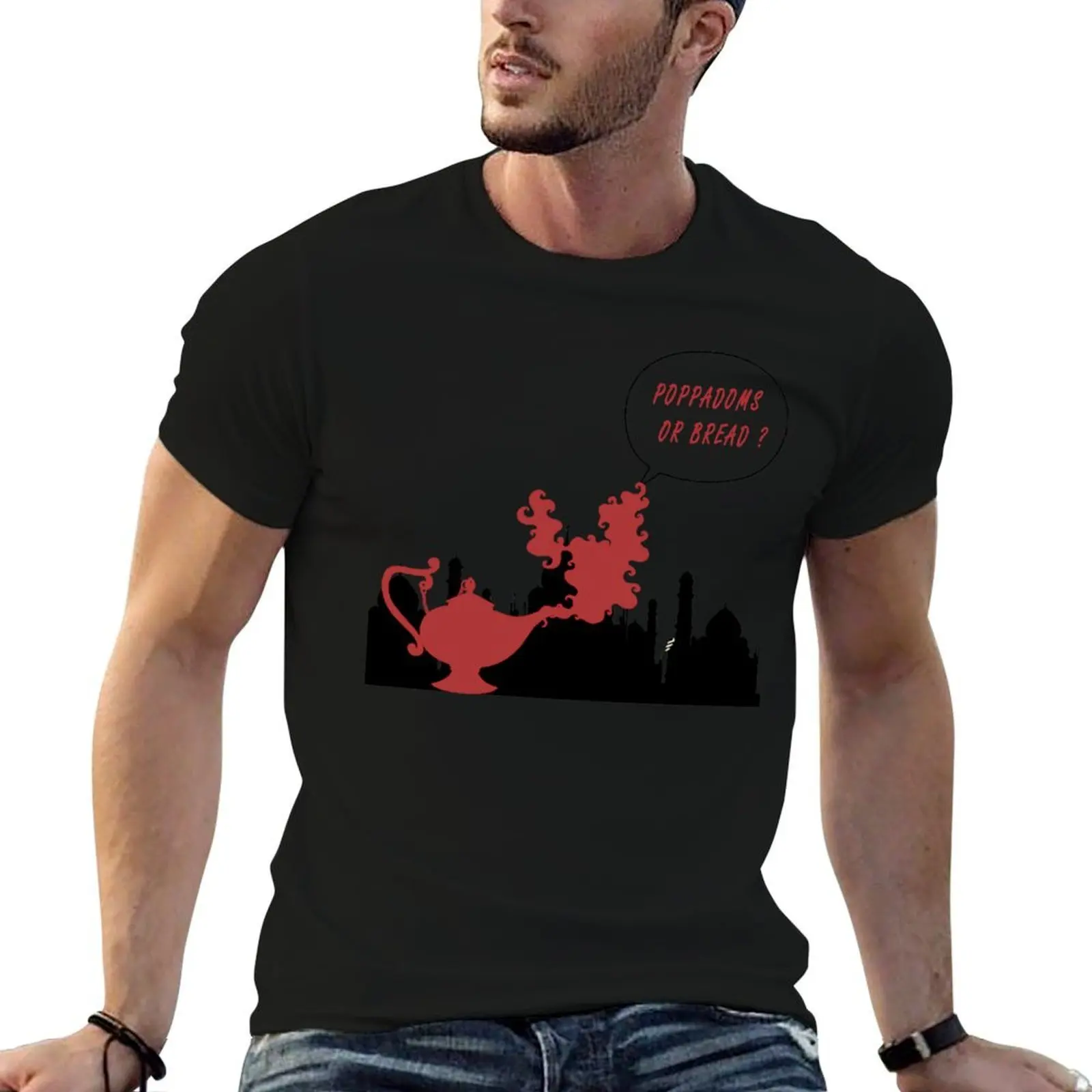 POPPADOMS OR BREAD? OFF MENU PODCAST FAN MAGIC LAMP DESIGN T-Shirt new edition Luxury man anime shirts men