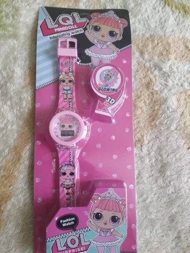 LOL Surprise-Montre-bracelet électronique avec lumière pour enfants, poupées mignonnes, jouet de dessin animé, cadeaux d\'anniversaire pour enfants,