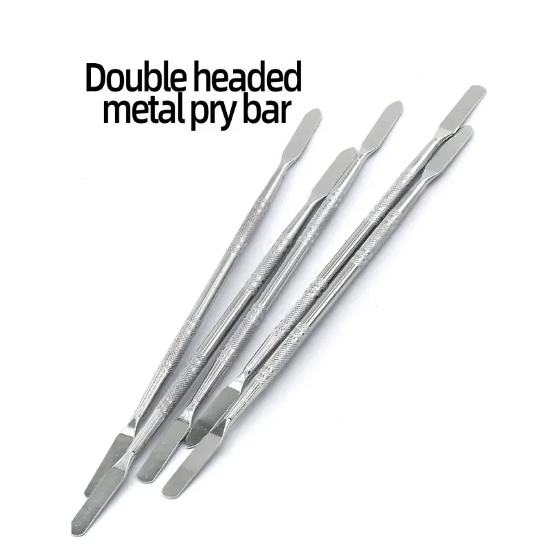 Stainless Steel Double End Pry Bar Metal Spudger Tool Flat Pointed Tip Opening Stick for Mobile Phone Tablet Disassembly