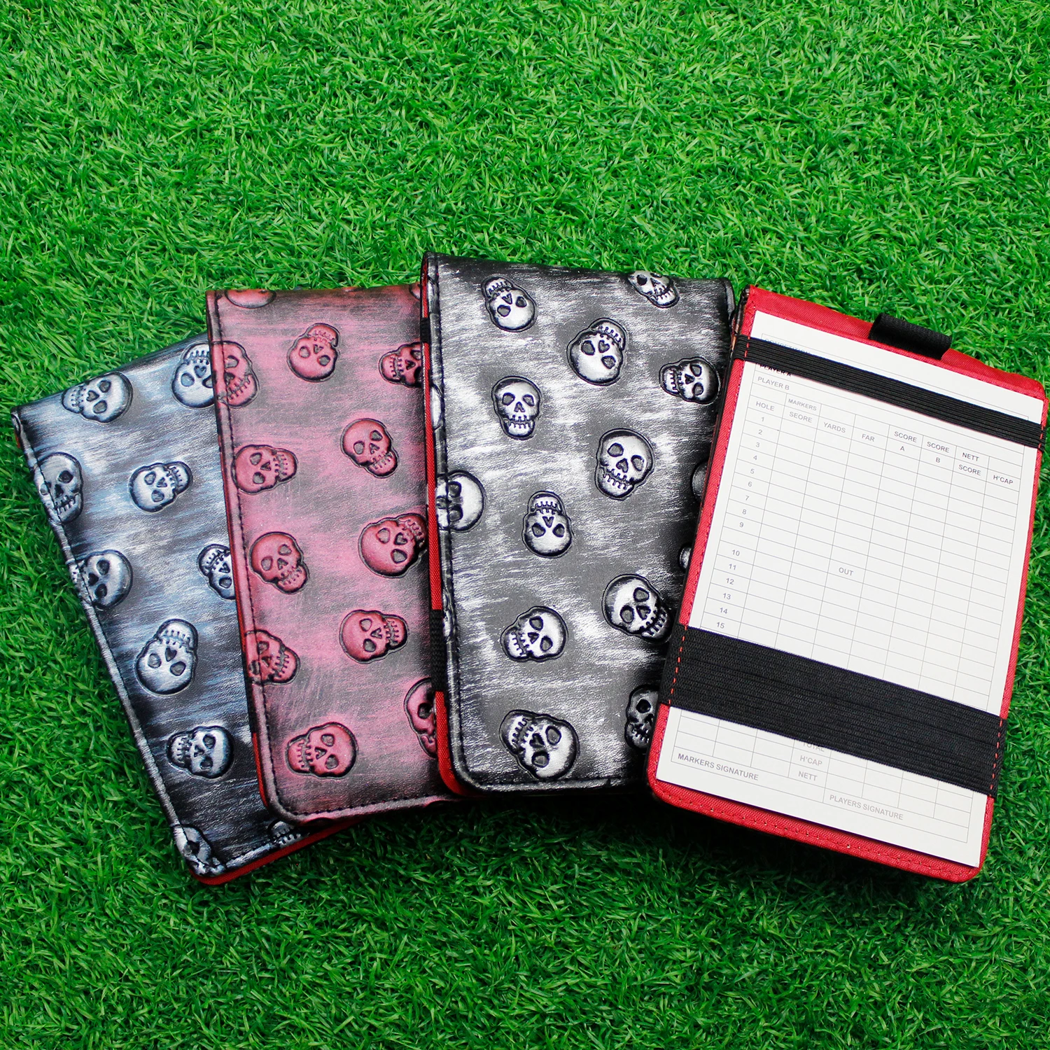 Golf Scorecard Holder and Yardage Book Holder Cover PU Material Wallet with Pencil Loop 3 Colors for Choose