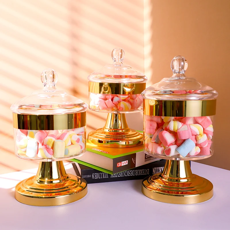 Transparent Sealed Food-grade Acrylic Storage Jar Tea Candy Jar Kitchen Spices Whole Grains Dried Fruit Snacks Storage Jar