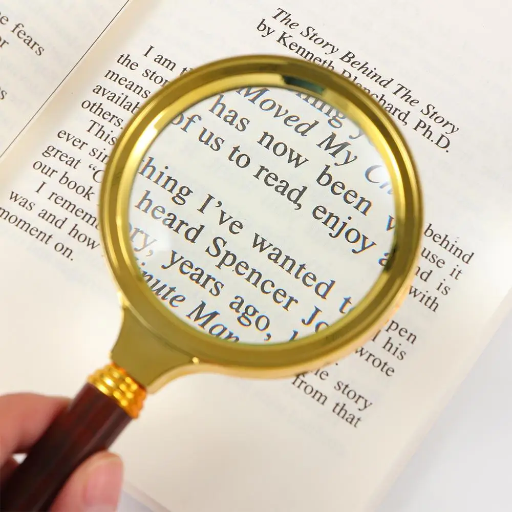 

10X Magnifying Glass Handheld 60mm/70mm/80mm/90mm Loupe Portable Magnifier for Jewelry Newspaper Reading