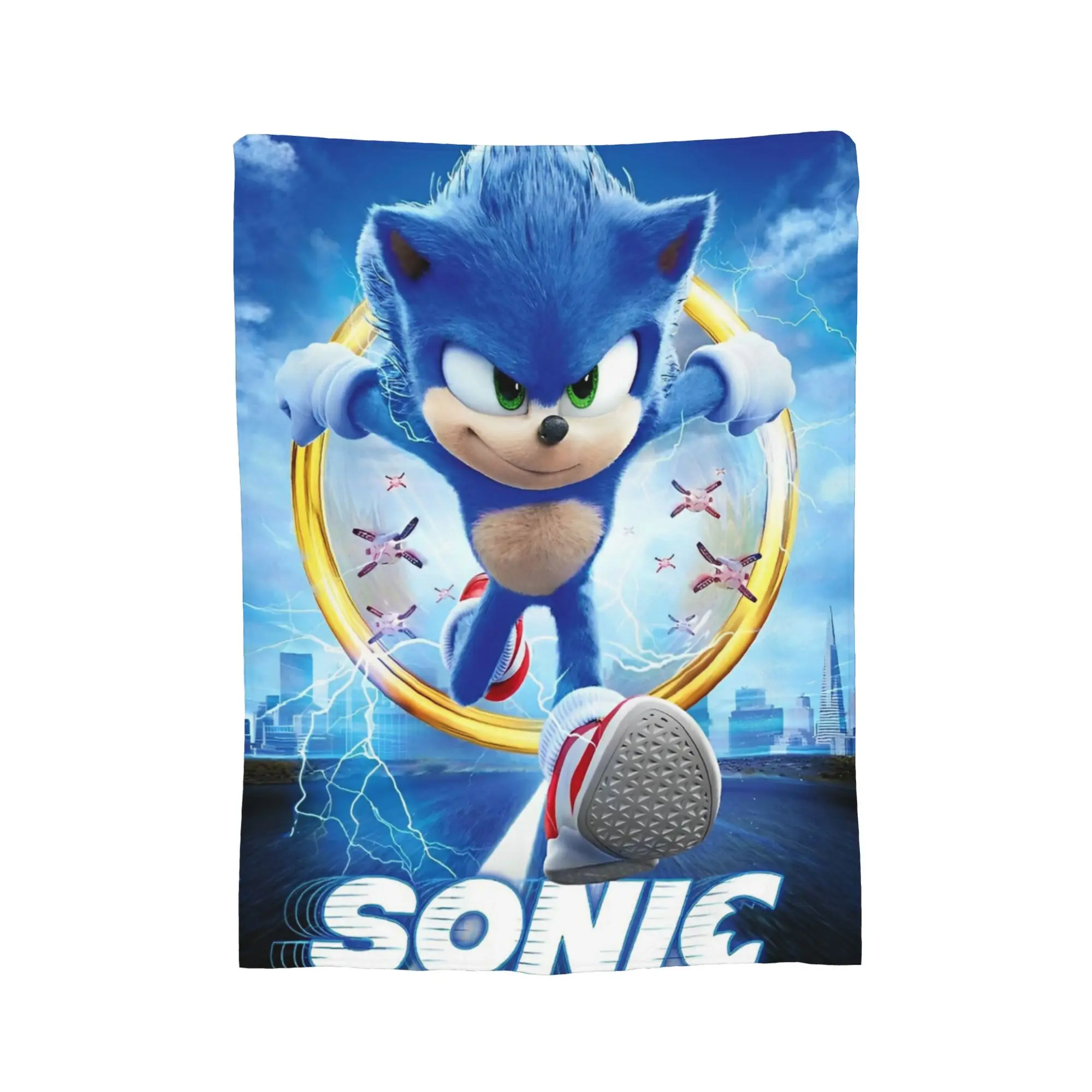 Cartoon Anime The Hedgehog Shadow  Blanket  Wool Awesome Warm Throw Blanket for Coverlet Summer