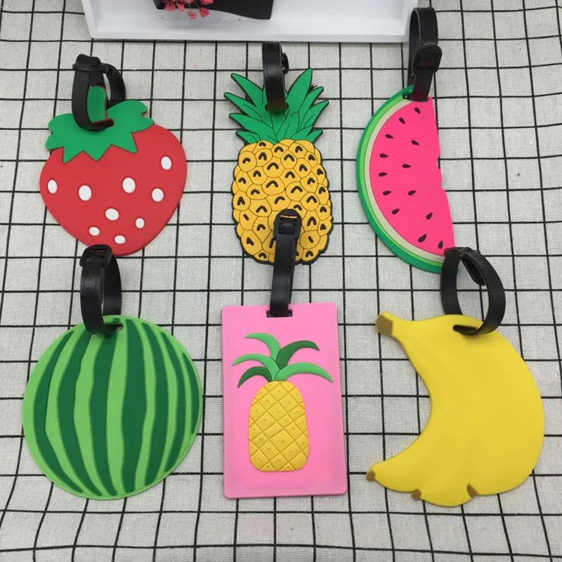 1pc Travel Accessories Luggage Tag Creative Fashion Style Silicon Portable Travel Label ID Addres Holde