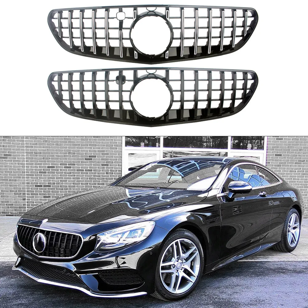 

Car Front Racing Grill Billet Bumper Grille Upper Cover For Mercedes-Benz W217 S-Coupe 2015 2016 2017