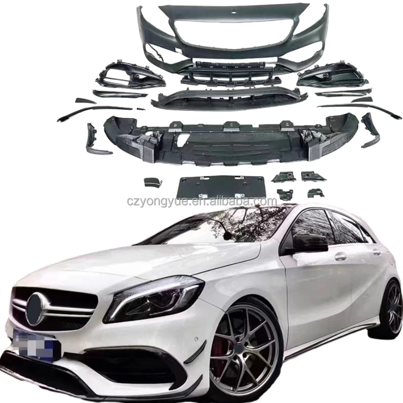 Front Car Bumper A45 AMG Front Bumper Assy For Mercedes Benz A Class W176 A180 A200 A250 2013 2014 2015 2016 2017 2018