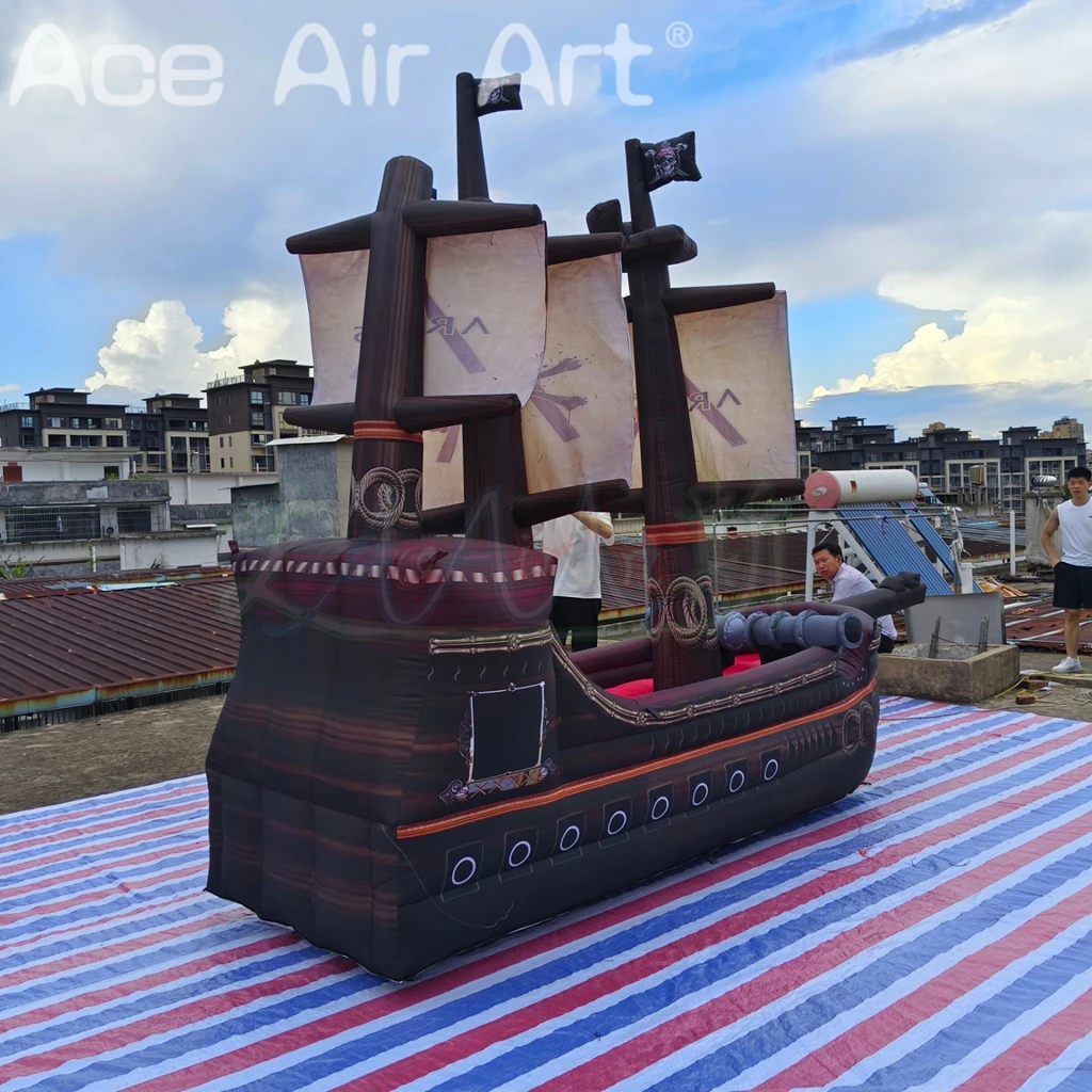 Grand bateau Pirate gonflable d'extérieur de 4mL, modèle d'air, bateau Corsair pour décoration de parc