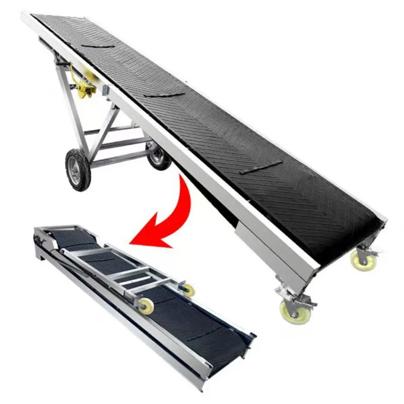 Industrial Equipment Belt Conveyor with Folding Belt Three-sided Enclosure Detachable Conveyor Belt Climbing and Feeding Small