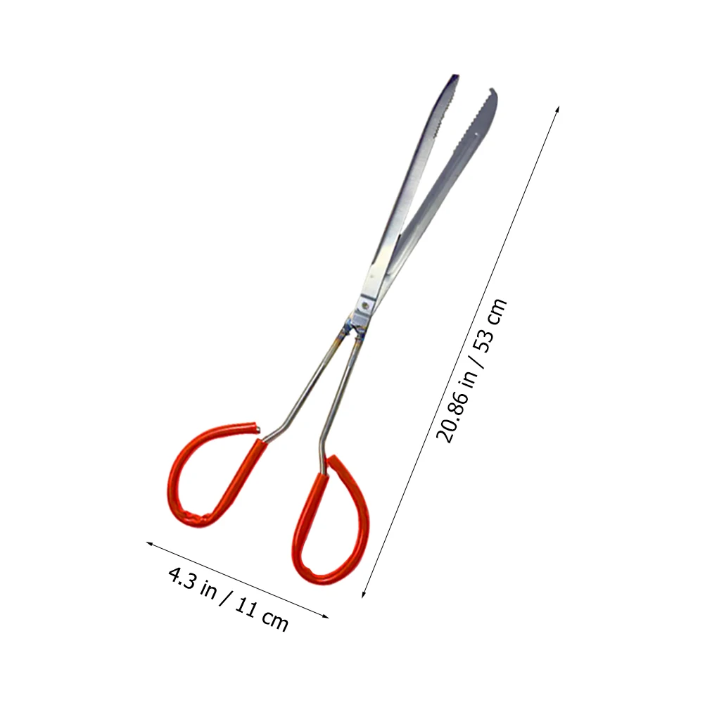 

1pc Heavy Duty Metal Crab Tongs Nonslip Eel Clamp Home Use Loach Tong Ergonomic Design Multi-Use Seafood Garbage Clip