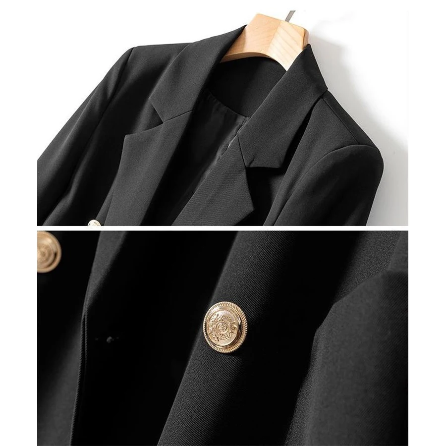 Chic Casual Giacca Sportiva Professionale Outwear Donna Primavera Autunno 2026 Nuovo Doppio Petto High-End Coreano Allentato Blazer Magliette E Camicette