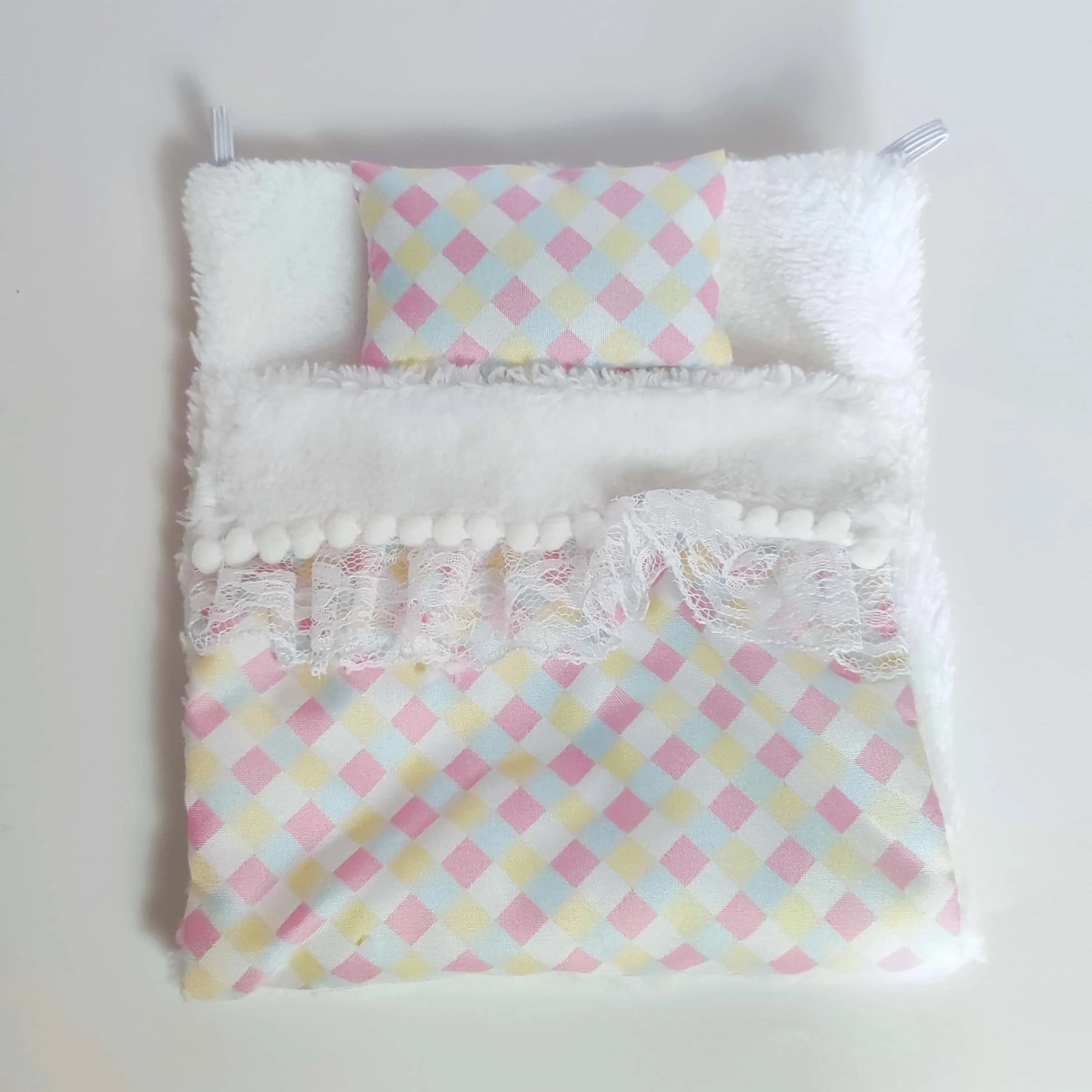 Ropa Labubu For 15/17cm Labubu Doll Quilt and Pajama Set Three-piece Set Cosy Baby Bed Home Warmth Toy Girl Gift