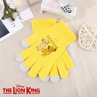 The Lion King Mufasa Kid Gloves Winter Warm Cartoon Stretch Knit Mittens Touch Screen Cute Girls and Boys Five-finger Glove Gift