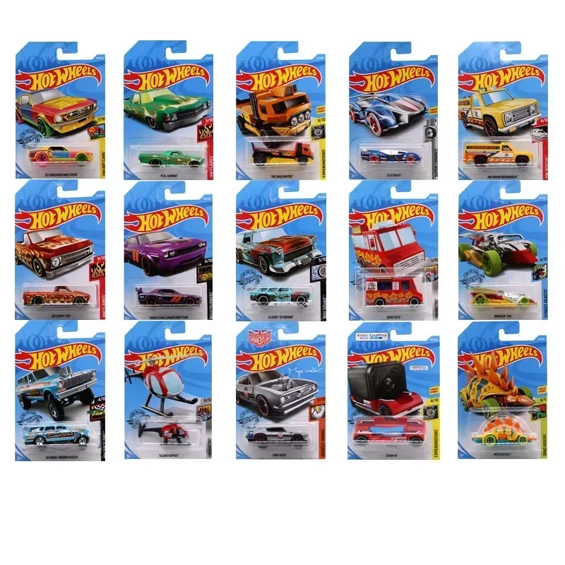 5pcs-72 pz/scatola Hot Wheels modello di auto giocattoli per bambini pressofuso in metallo Hotwheels di plastica Brinquedo Hot giocattoli per