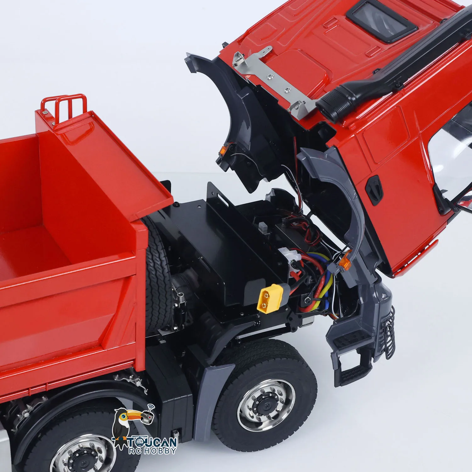 

Радиоуправляемый гидравлический самосвал 8x8 1/14 с 3-скоростной трансмиссией, металлический, со звуком и светом, модель автомобиля