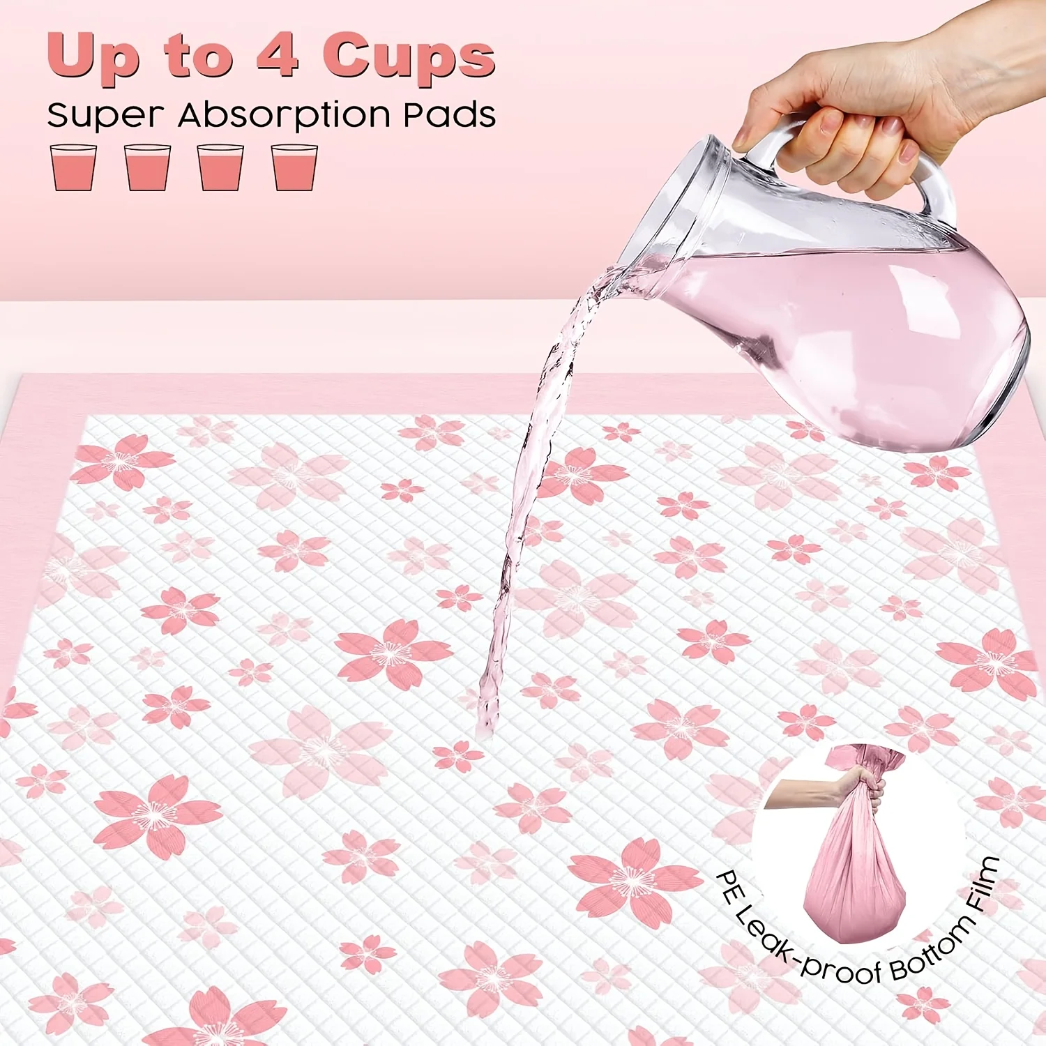 

Six Layer Absorbent Leak Proof Quick Dry Pet Pee Pads Four Sizes Puppy Training Mats For Dogs Cats Rabbits Indoor Home Use
