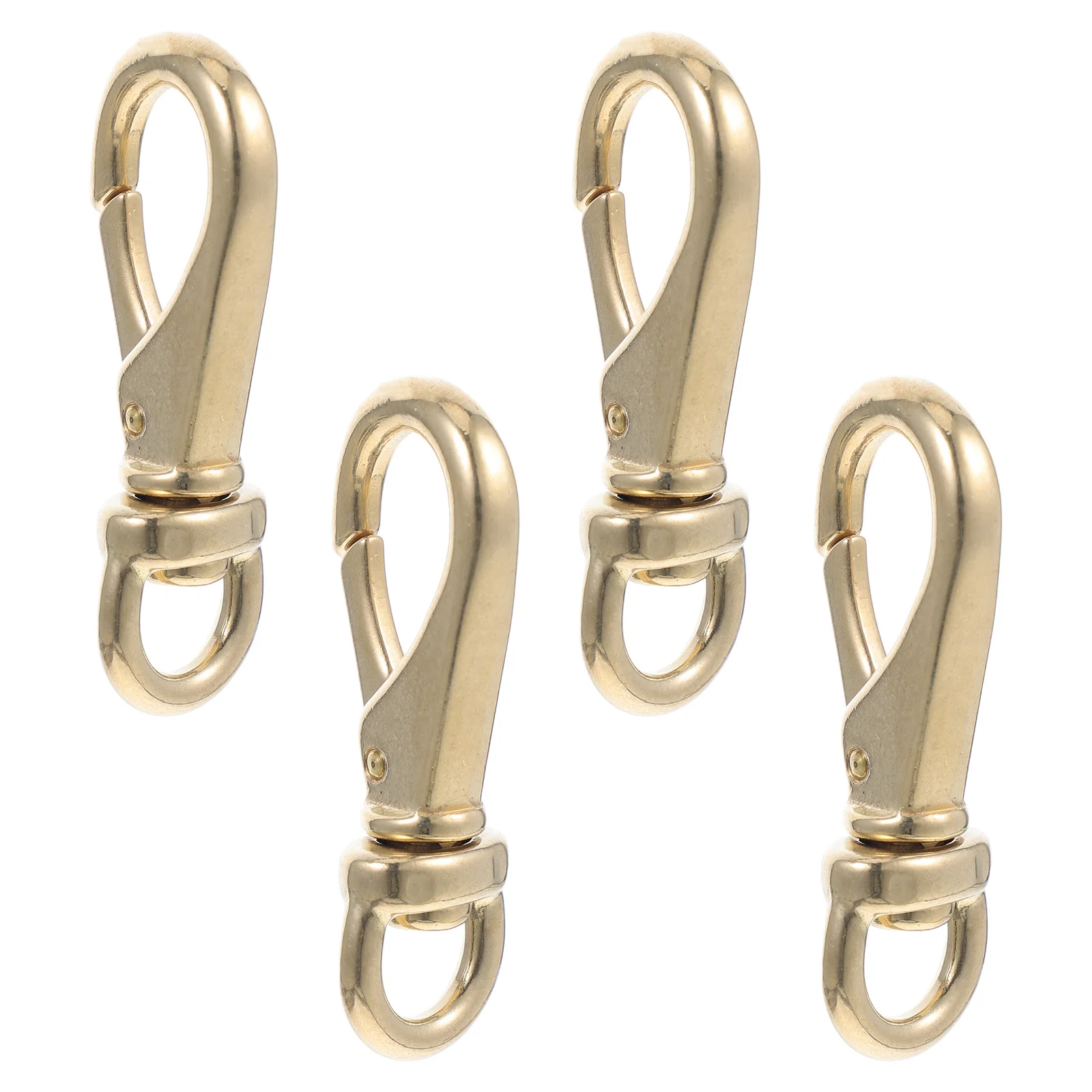 

4 pcs Brass Swivel Trigger Snap Hooks Push Gate Lobster Claw Clips Keychain Clasps For Bags Purse Straps Accessories Durable