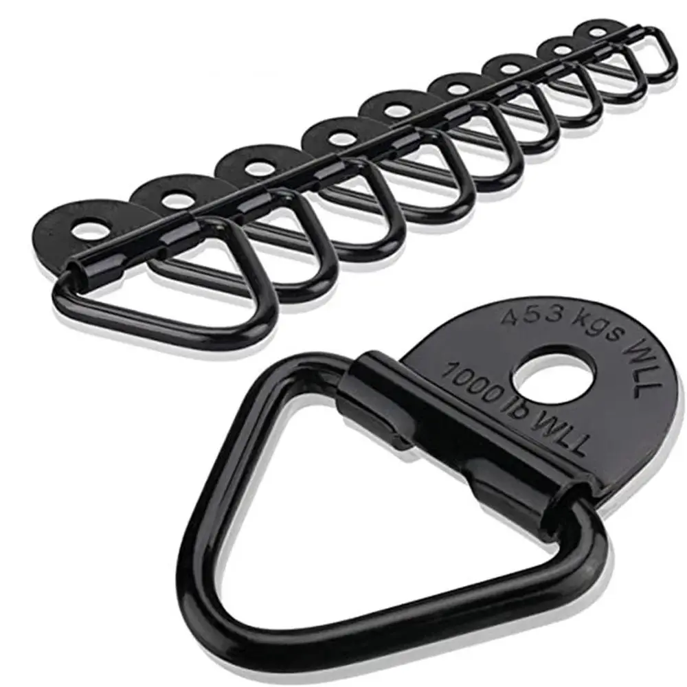 Pastillas Camiones rieles atornillados negros 1000 libras para remolques gancho perchas de anillo en V anillo en V Bolton amarre de carga