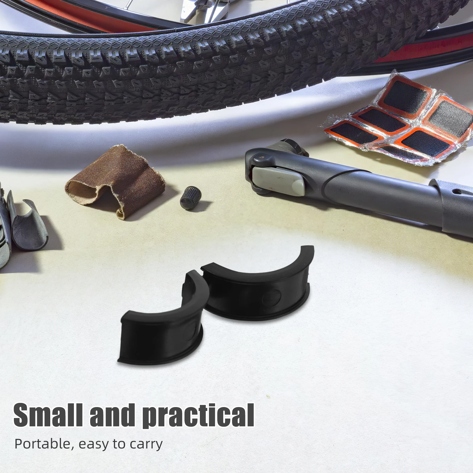 8 قطعة ملحقات الدراجة والعتاد تعديل الحشوات المقود المطاط طوقا Tpr جوانات الدراجة تمديدات تباعد #6