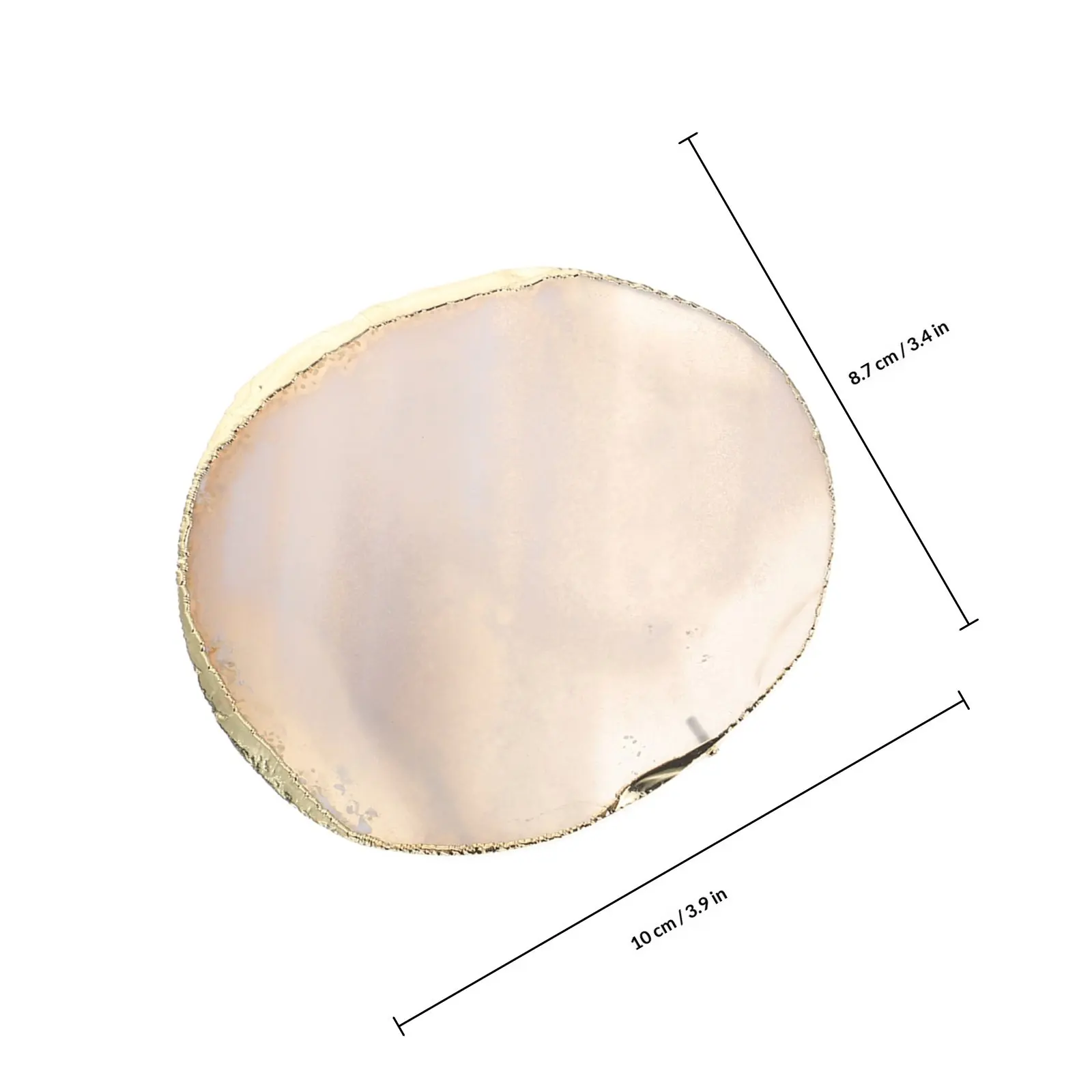 Agate Coaster Natural Stone Heat Insulated Cup Mat for Home Bar Restaurant Desktop Protection Anti-Scald Decorative Table