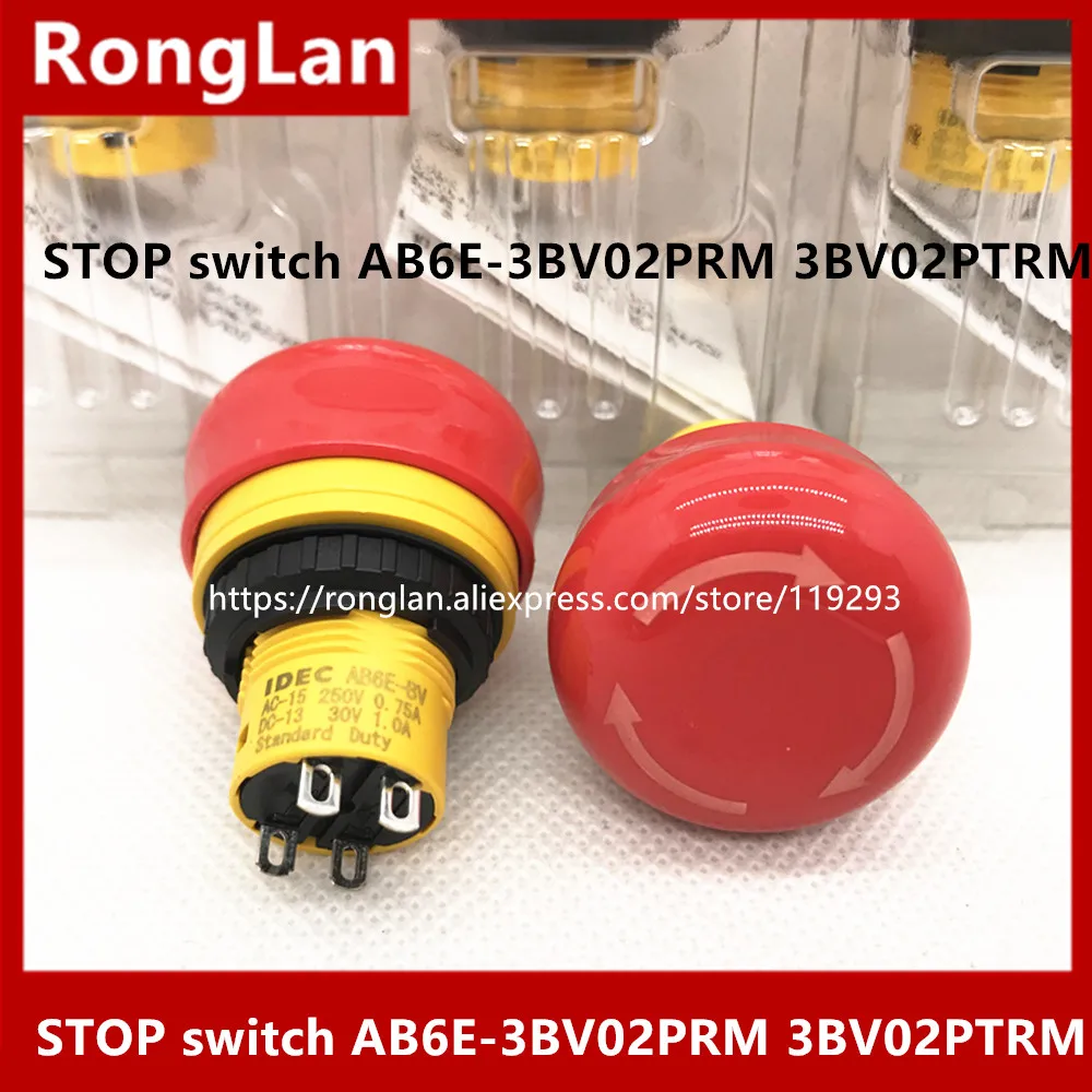 

Original Izumi IDEC X6 Series (16mm) Emergency stop switch AB6E-3BV01PRM AB6E-3BV02PRM AB6E-3BV02PTRM--10PCS/LOT