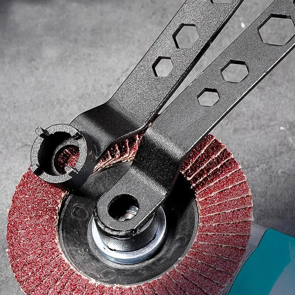 

Stable Clamping 4 Claw Angle Grinder Wrench Lengthen The Handle Thickened Remove Repair Spanner High Hardness Save Time Effort