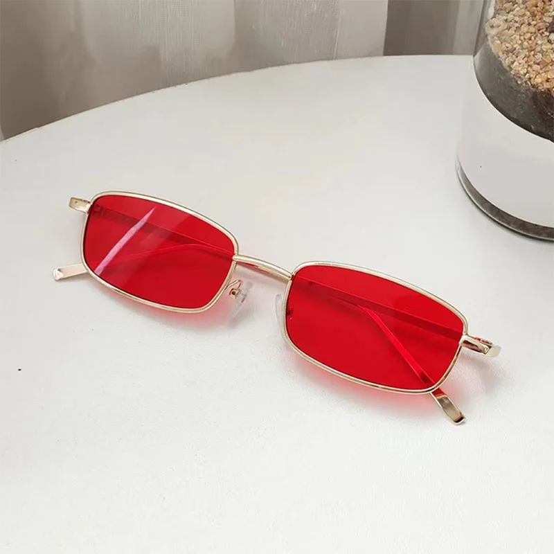 New Small Frame Rectangle Sunglasses Women Fashion Metal Frame Square Sun Glasses Men Classic Vintage Eyewear UV400 Gafas De Sol