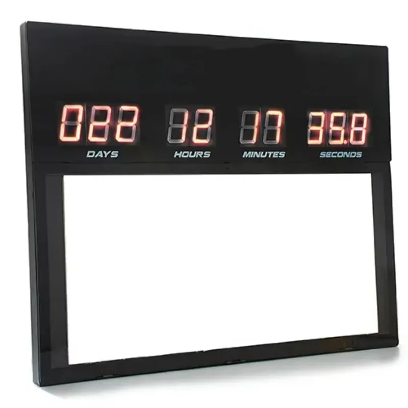 BSN Light Emitting Diode Clock with Custom Graphics Easy to Set Countdown Game Day Display Hours Minutes Seconds Best Course