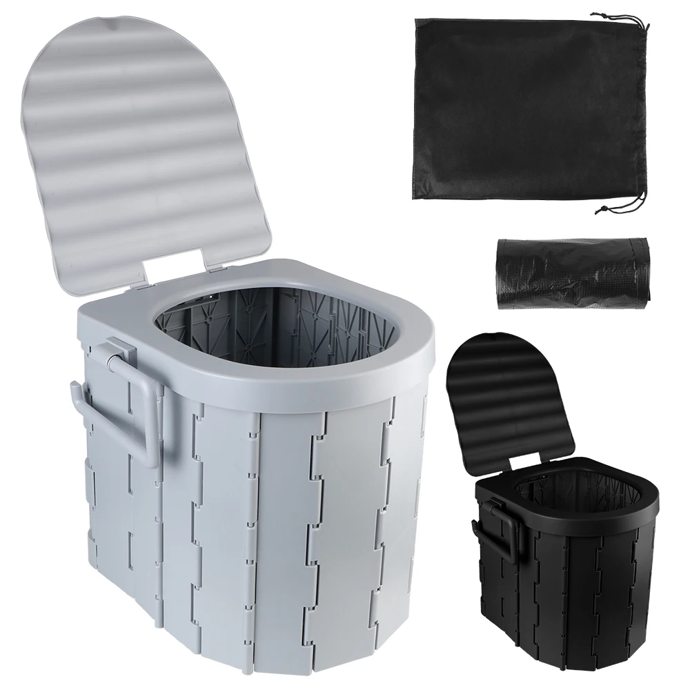 Emergency Toilet Camping Toilet Car Folding Toilets Travel Bucket Toilet Seat Folding Toilet with Lid Portable