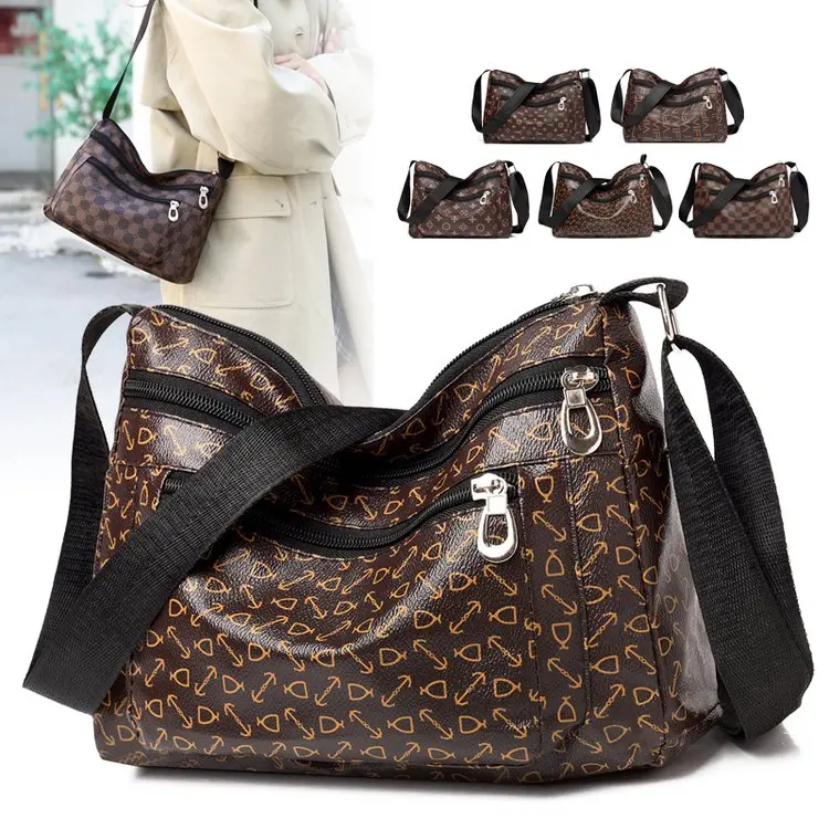 Casual Canvas Men's Shoulder Bag Multi-Purpose Business Money Collection Korean Fashion Simple Design Mobile Phone Bag