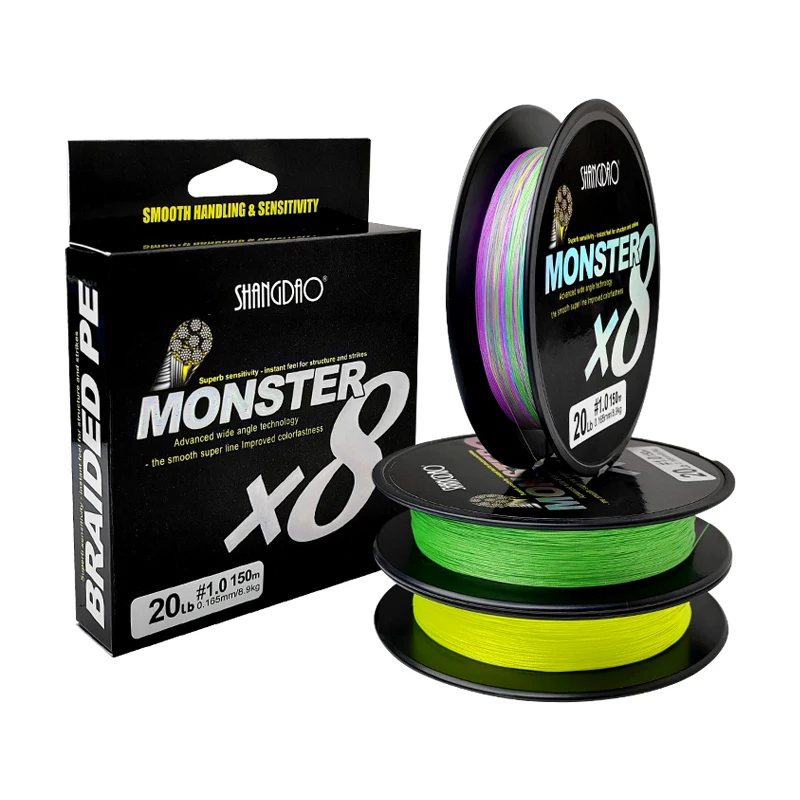 Nuovo 150M X8 Fili Lenza Intrecciata 15LB-41LB Multifilamento Pe Filo Mosca Mare Acqua Salata Tessuto Giappone Pe Carpa Filo Pesca