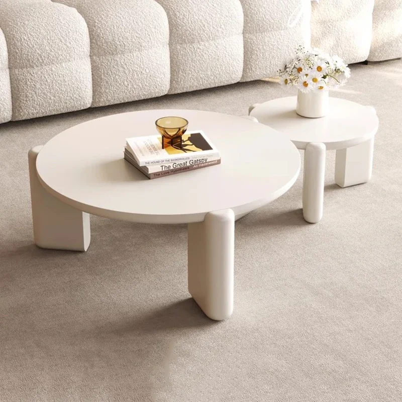 Round Transform Coffee Table Nordic Wood Living Room Modern Coffee Table Simple Antique Mesa Auxiliar Entrance Hall Furniture