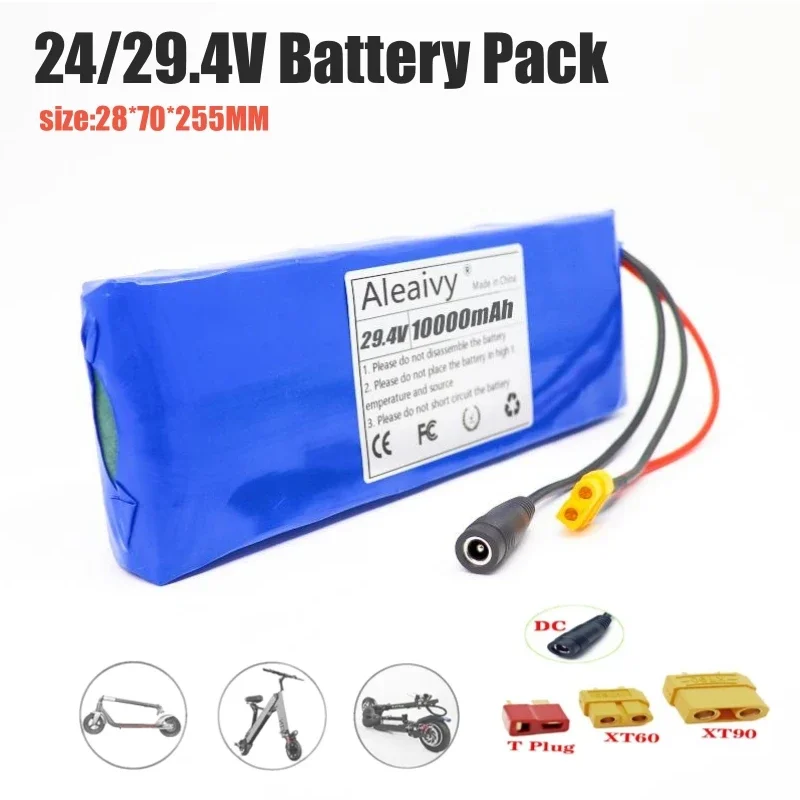 29.4V 10Ah 7S2P with built-in 18650 lithium-ion rechargeable battery pack, suitable for 500W 29.4V electric scooter