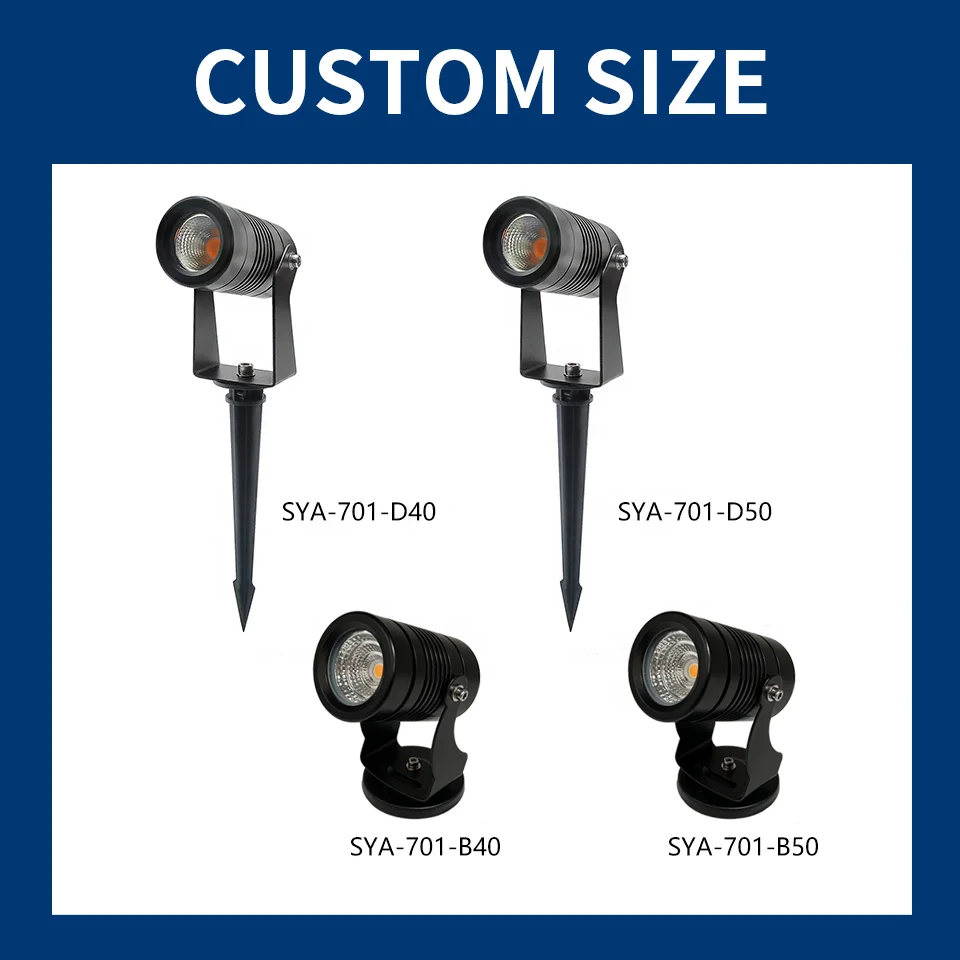 SYA-701 إضاءة LED للمناظر الطبيعية الخارجية 5 وات أضواء حديقة مقاومة للماء COB أضواء Led مع حامل مسنن
